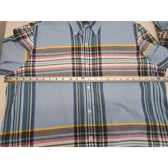 Ralph Lauren Shirt Indian Madras Plaid Mens XL Long Sleeve Multicolor - Picture 6 of 6